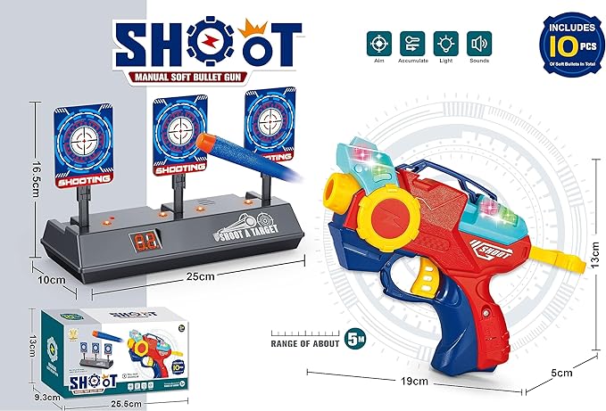 Electronic Shooting Target with Gun